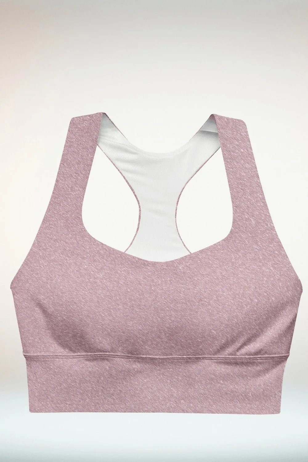 TGC Boutique Brushed Pink Compression Longline Sports Bra