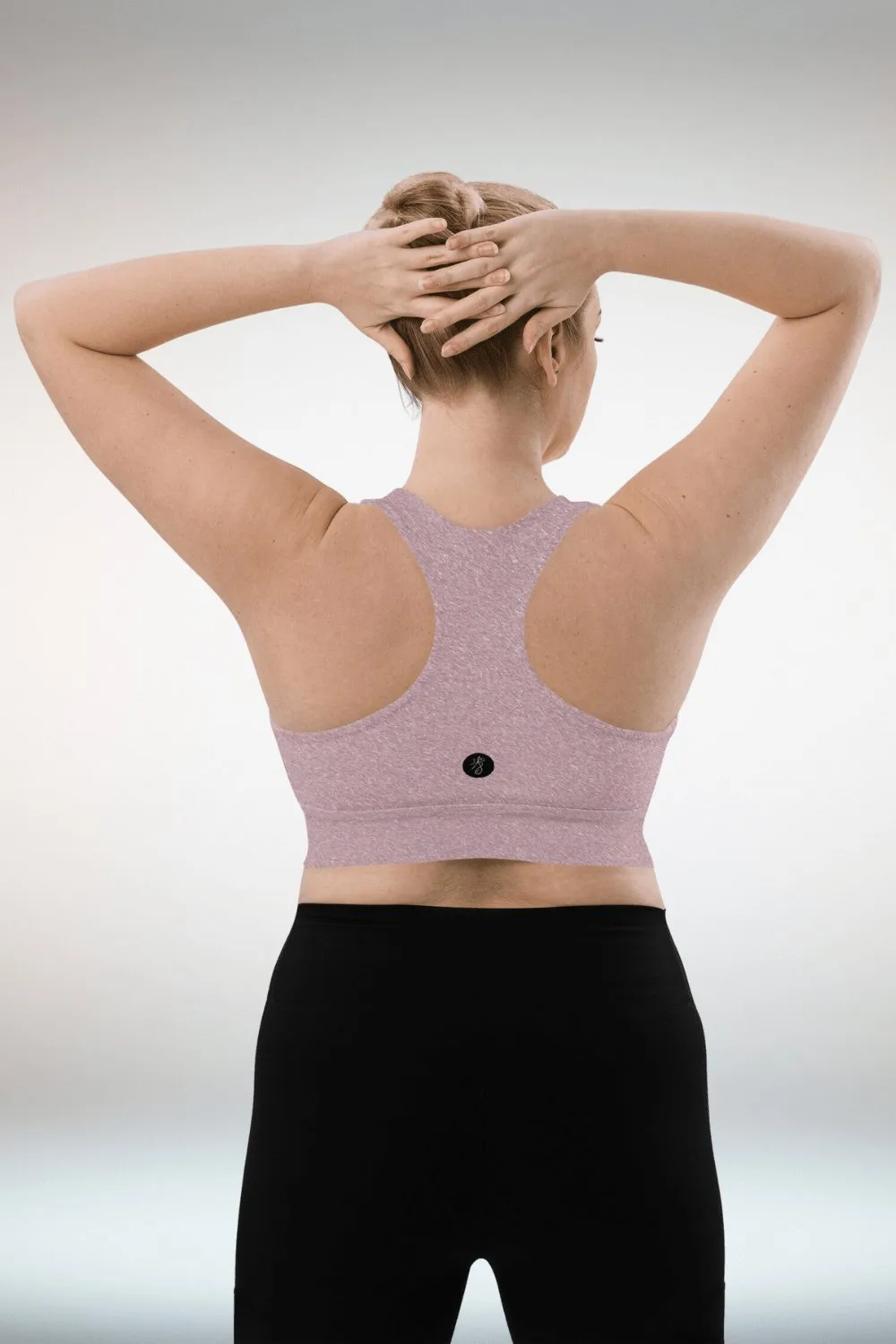 TGC Boutique Brushed Pink Compression Longline Sports Bra
