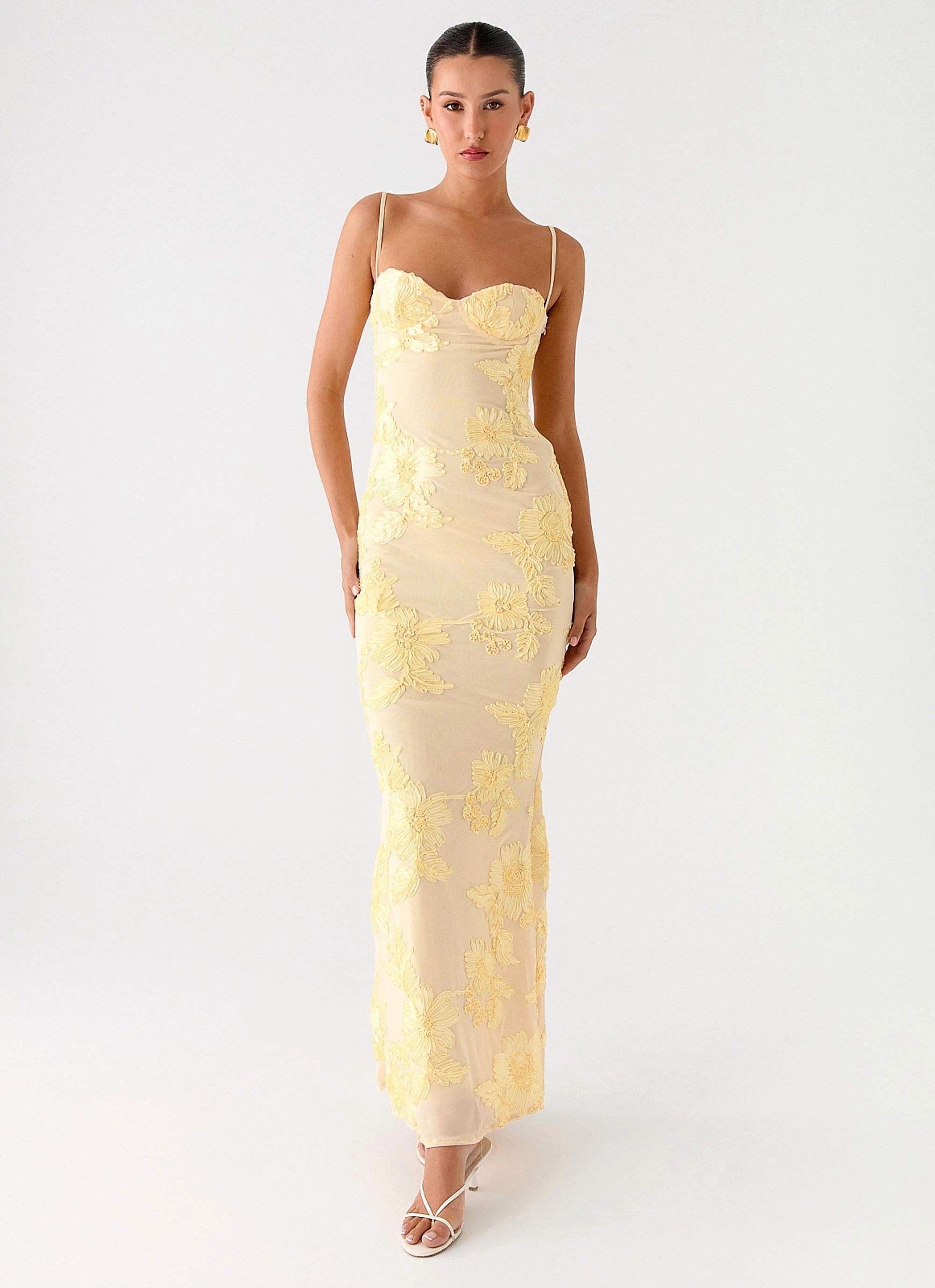 That Girl Maxi Dress - Lemon Understated Elegance One-Shoulder