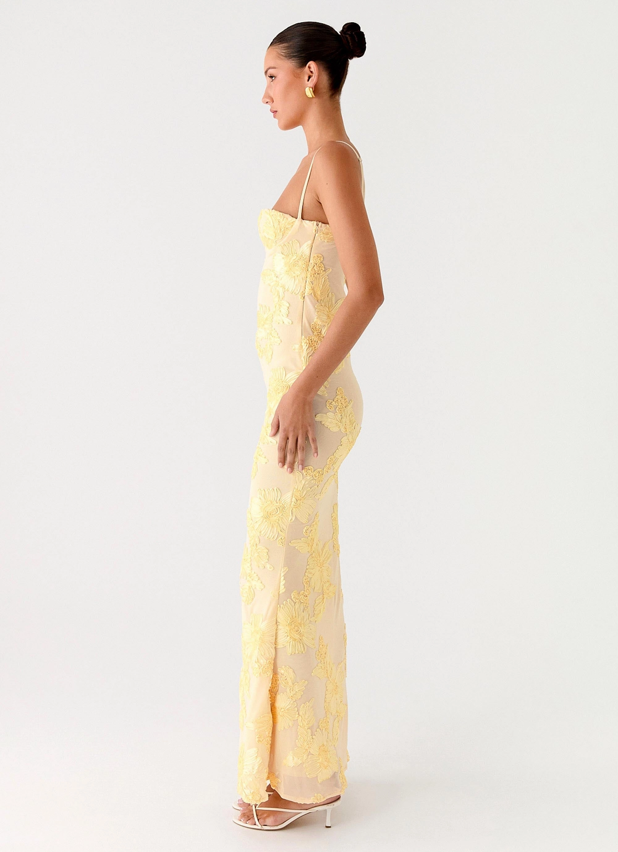 Gloss Finish All Day Look That Girl Maxi Dress - Lemon