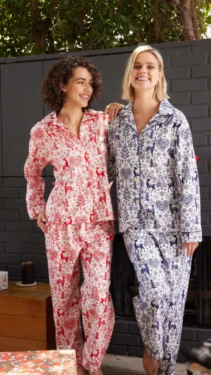 The Cat's Pajamas Holly Jolly Flannel Pajama