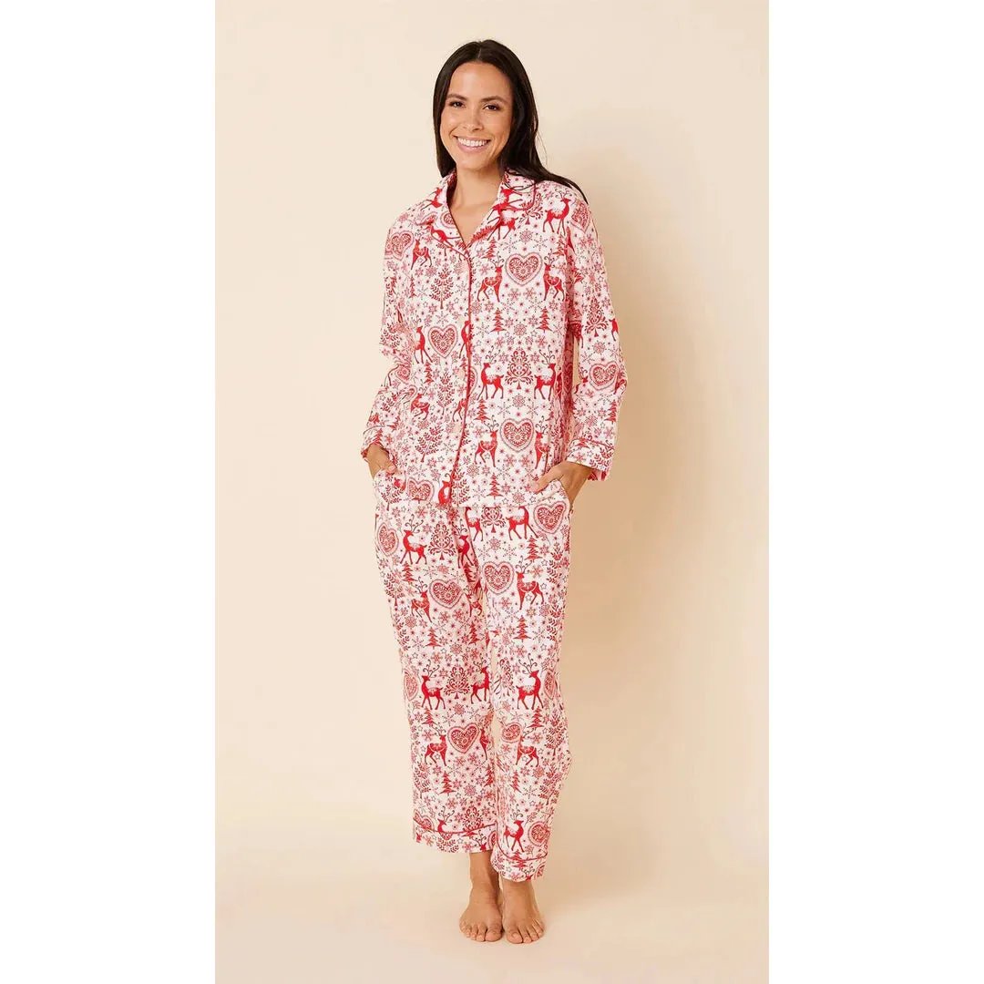The Cat's Pajamas Holly Jolly Flannel Pajama