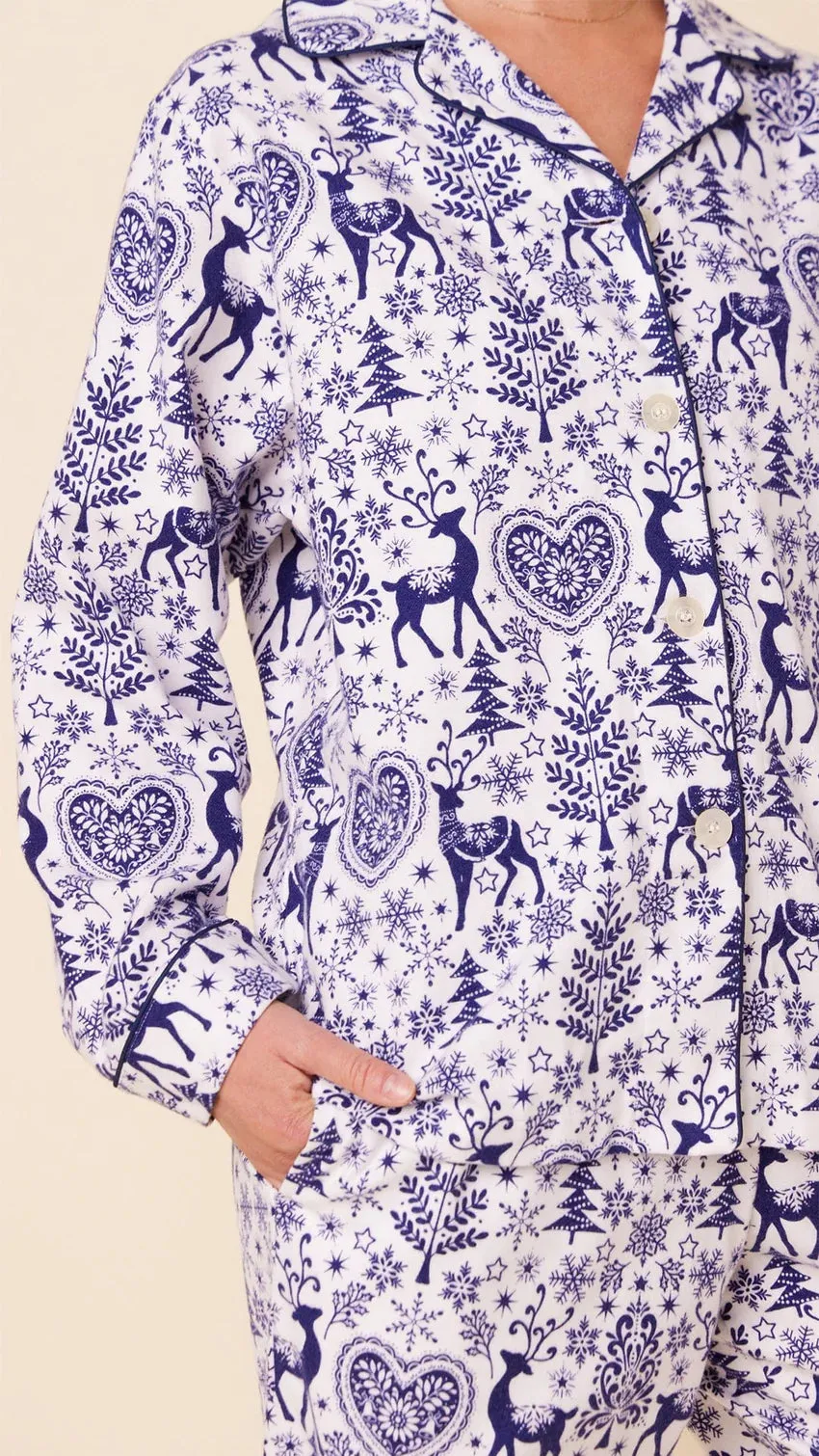 The Cat's Pajamas Holly Jolly Flannel Pajama