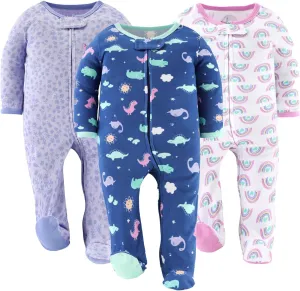 The Peanutshell Baby Girl Sleepers, Sleep and Play Footed Baby Pajamas Girls, Infant Clothes, Newborn, 0-3, 3-6, 6-9 Months