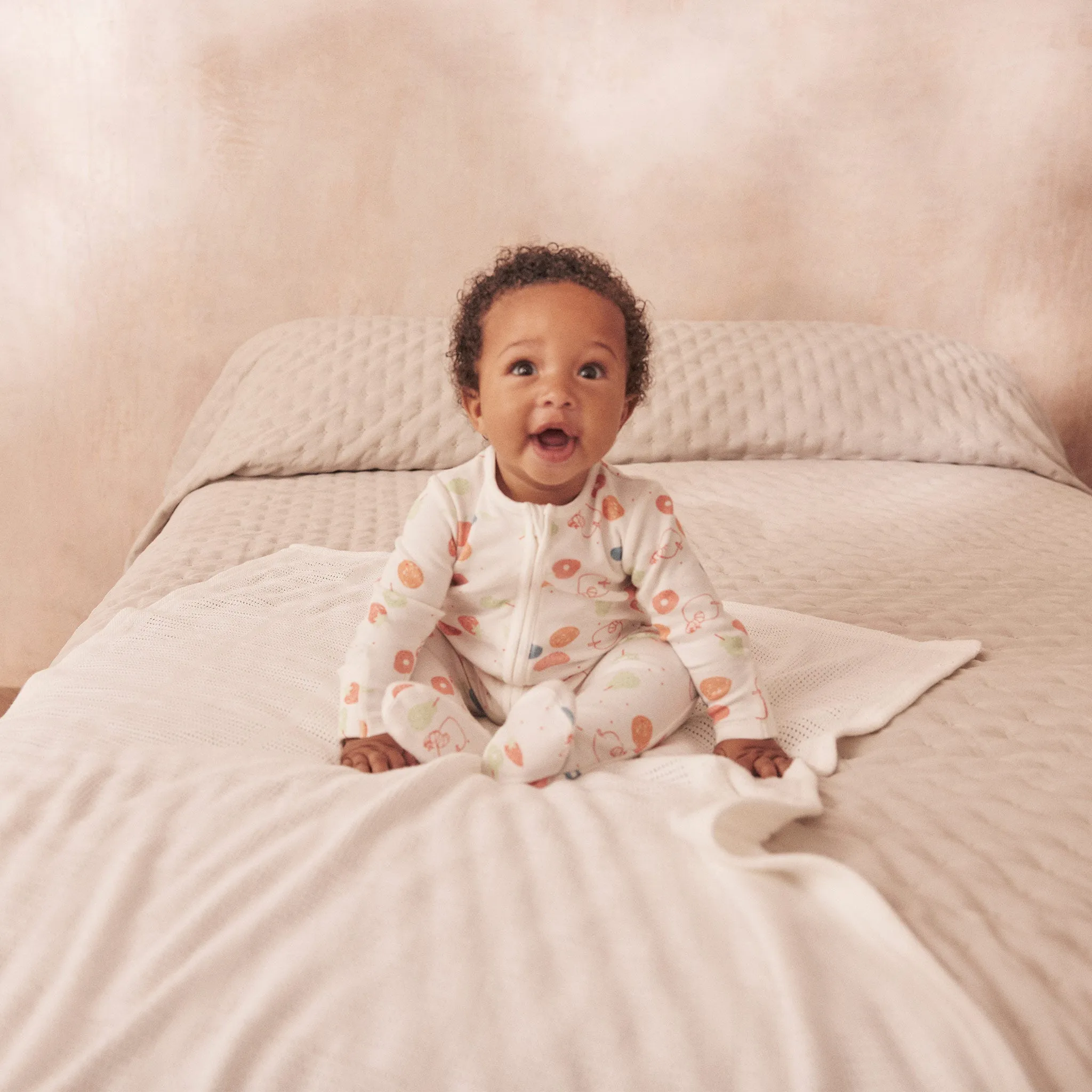 The Very Hungry Caterpillar Print Zip-Up Baby Pajamas