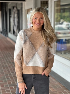 The Carmine Sweater in Mocha LayeredStyling RecycledPolyesterBlend