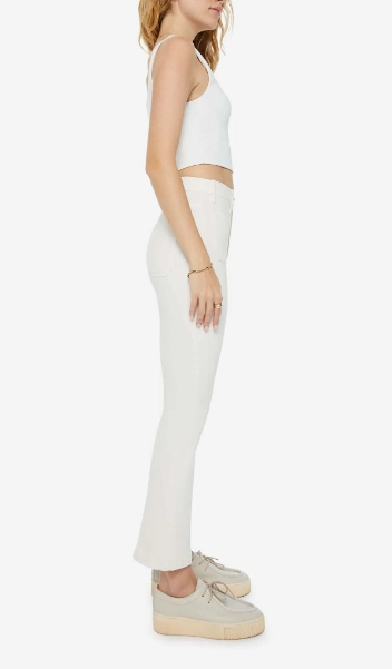 Travel Outfit Chill Outfit Date Night Breathable Work Meeting Relaxed Style The Hustler Patch Pocket Flood in Cream Puffs