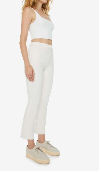 The Hustler Patch Pocket Flood in Cream Puffs Chill Outfit Relaxed Style Earthy Yearlong Fit
