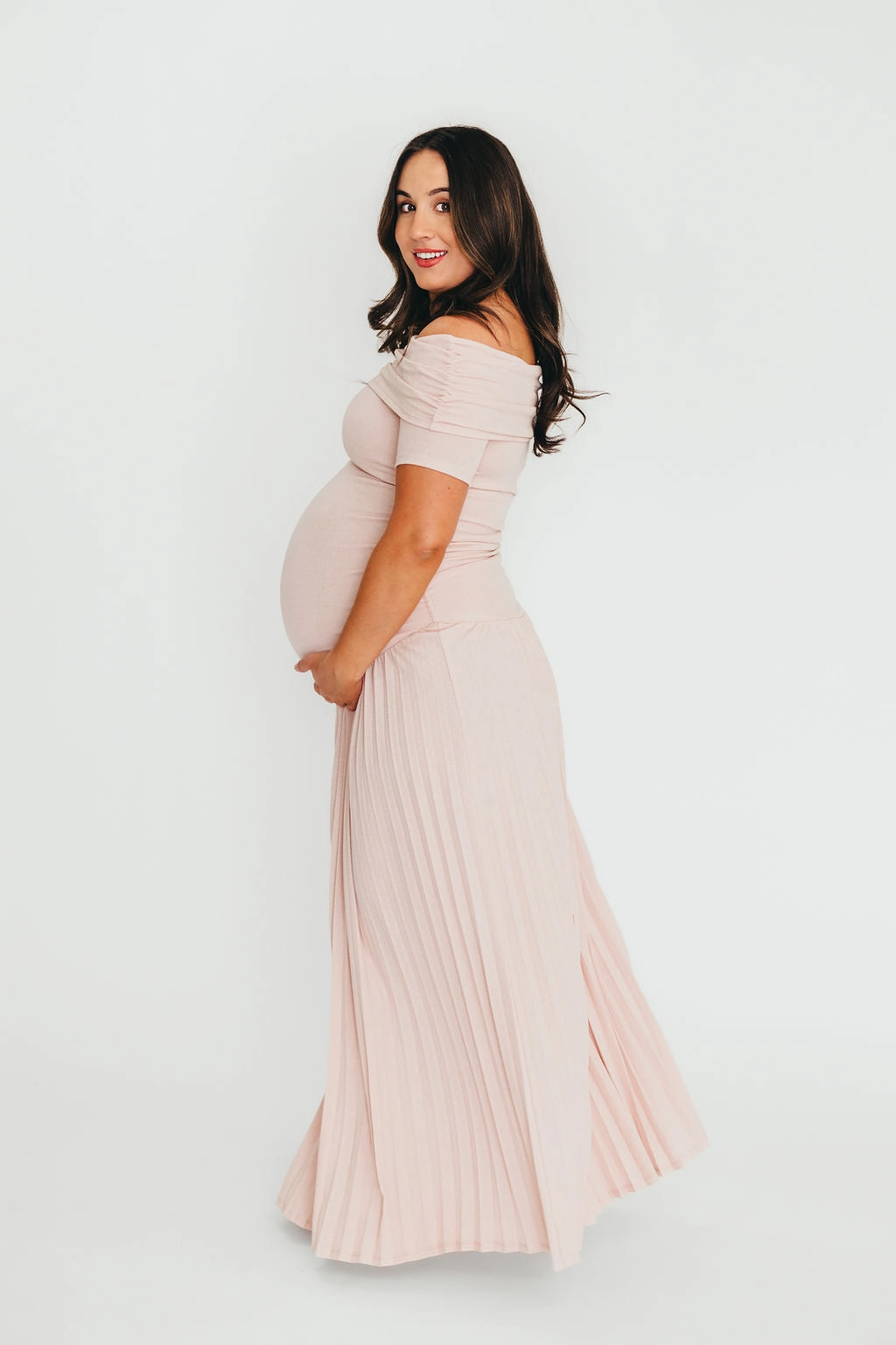 Polished Motion soft look The Lennox Maxi Dress in Dusty Pink