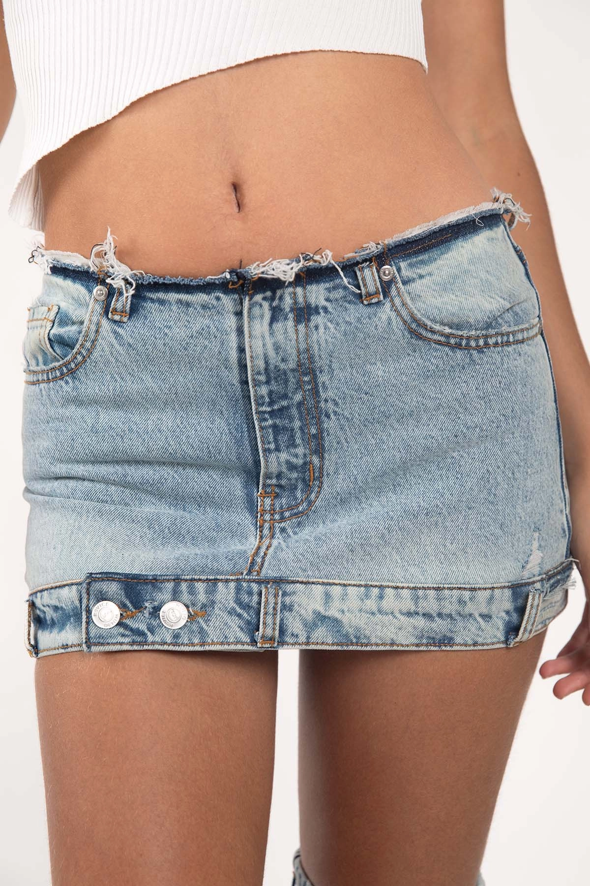 Elevated Casual Split hem The Showtime Micro Mini