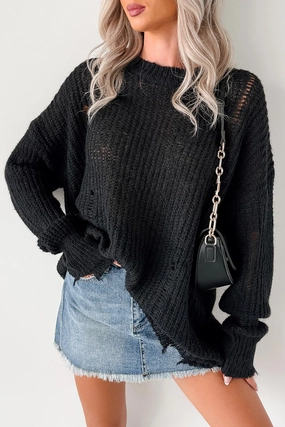 The Soft Life Signature 8 Solid Knit Pullover (Black) Adaptive Fit Technology