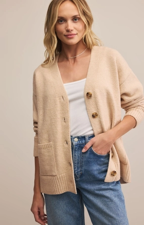 THEO CARDI DoubleLayeredShoulders MicroPerforated Details