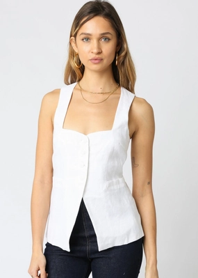 Airflow Vents Placket Detailing BLAIR LINEN VEST