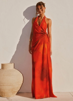 Minimal Touch So Chic Maxi Dress - Scarlet Blur