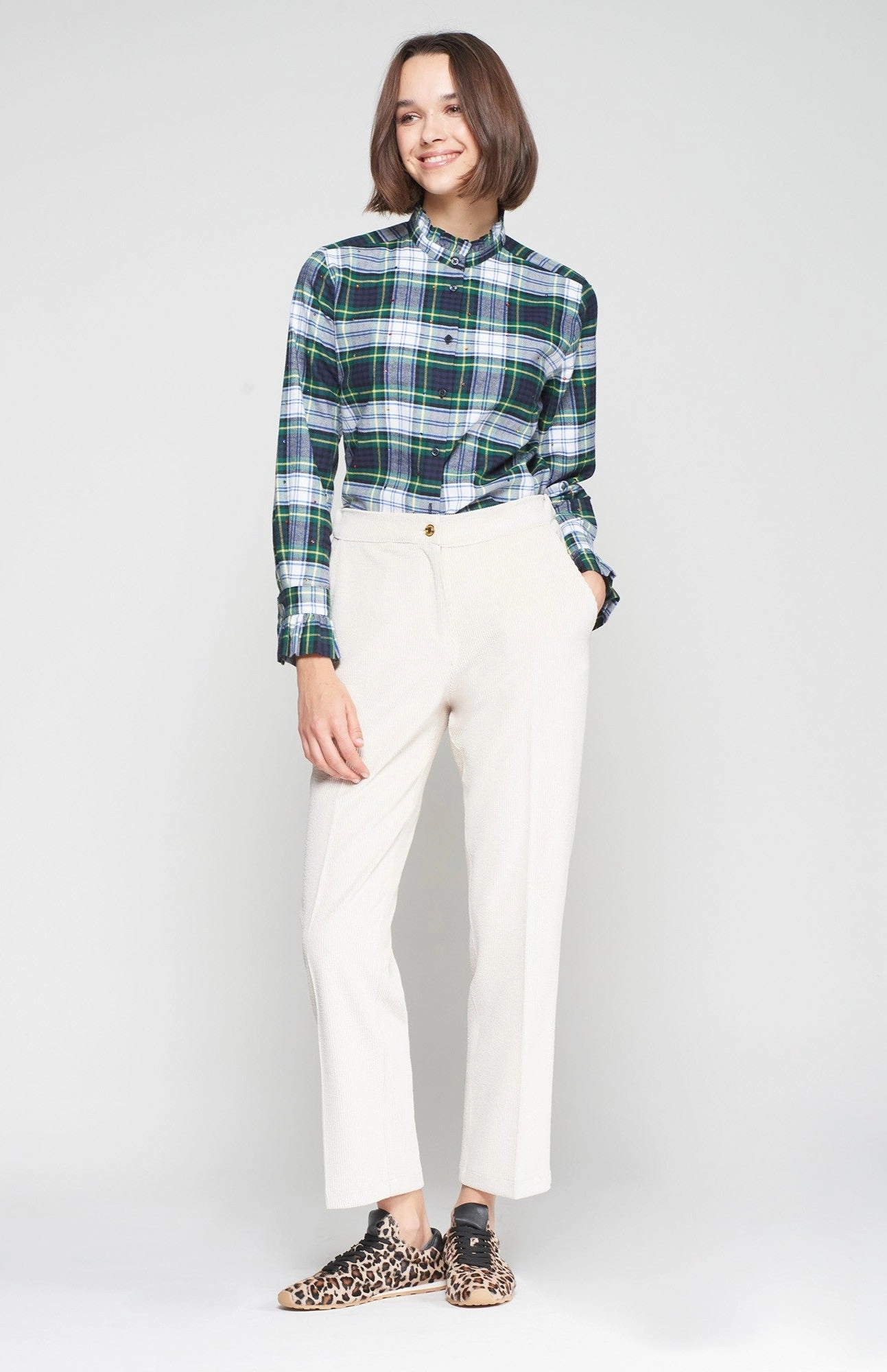 Tiffany Corduroy Trouser in Pana Quick Layering