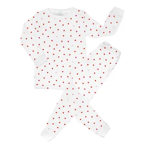 Tiny Heart Printed Pajamas  | Girl
