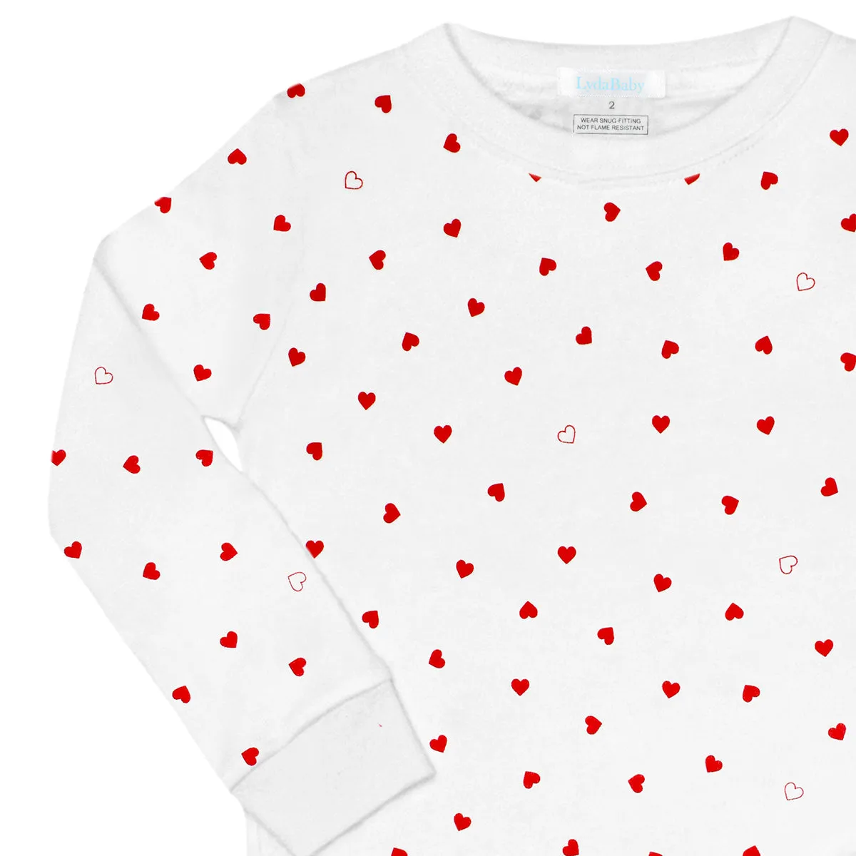 Tiny Heart Printed Pajamas  | Girl
