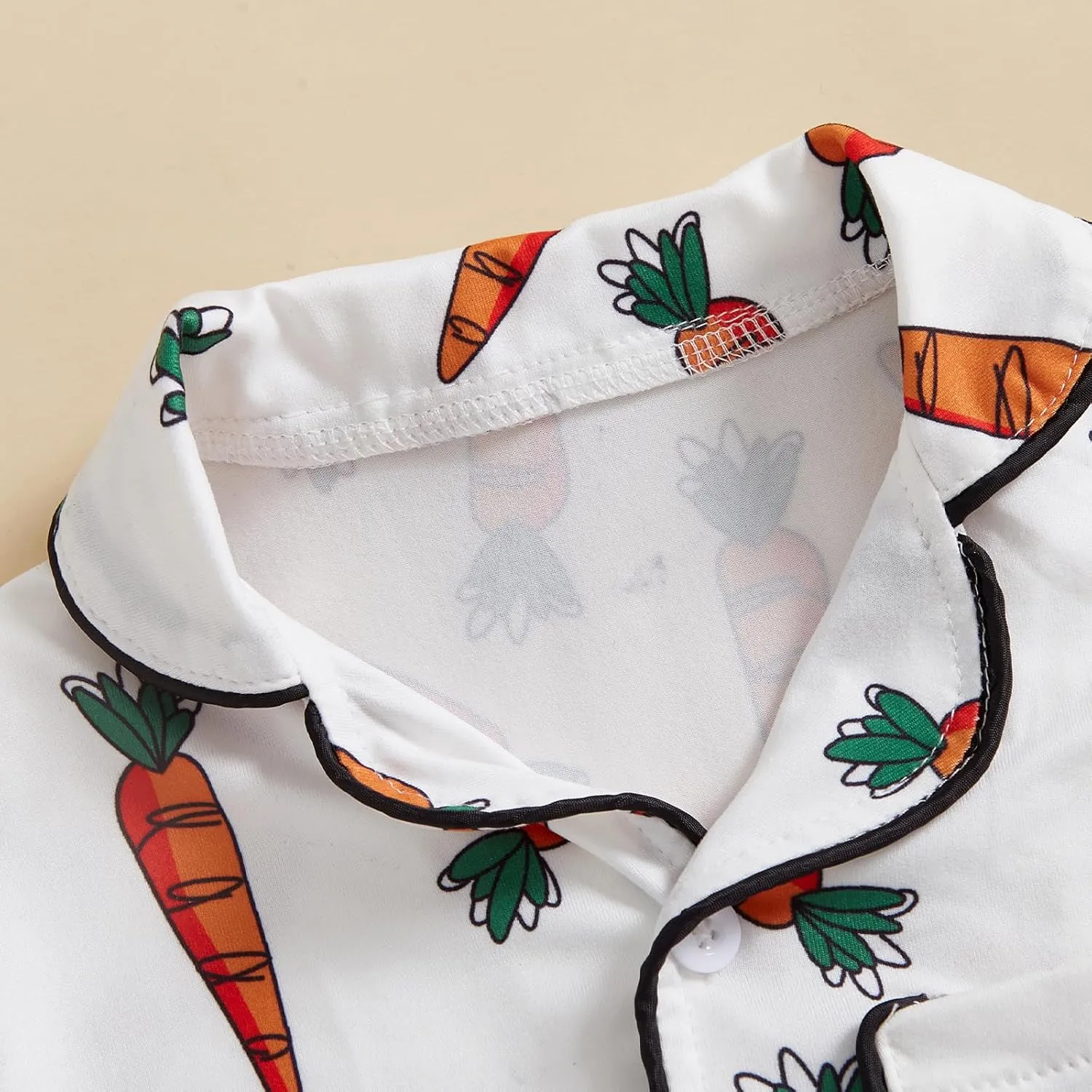 Toddler Baby Boy Girl Easter Silk Pajamas Floral Bunny Short Sleeve Button Shirts Lounge Shorts Satin Pjs Sleepwear