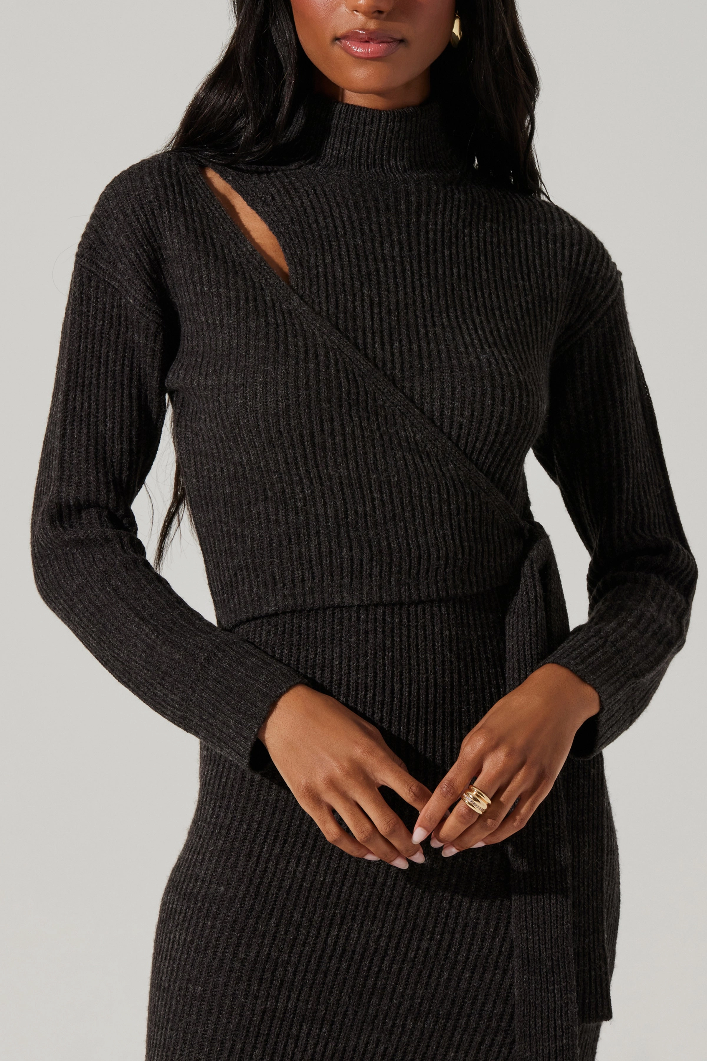 Audree Dress Charcoal Mood Edge Fresh Color