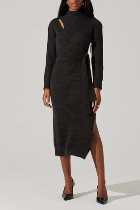 Chic Mom Soft touch evening dress Audree Dress Charcoal