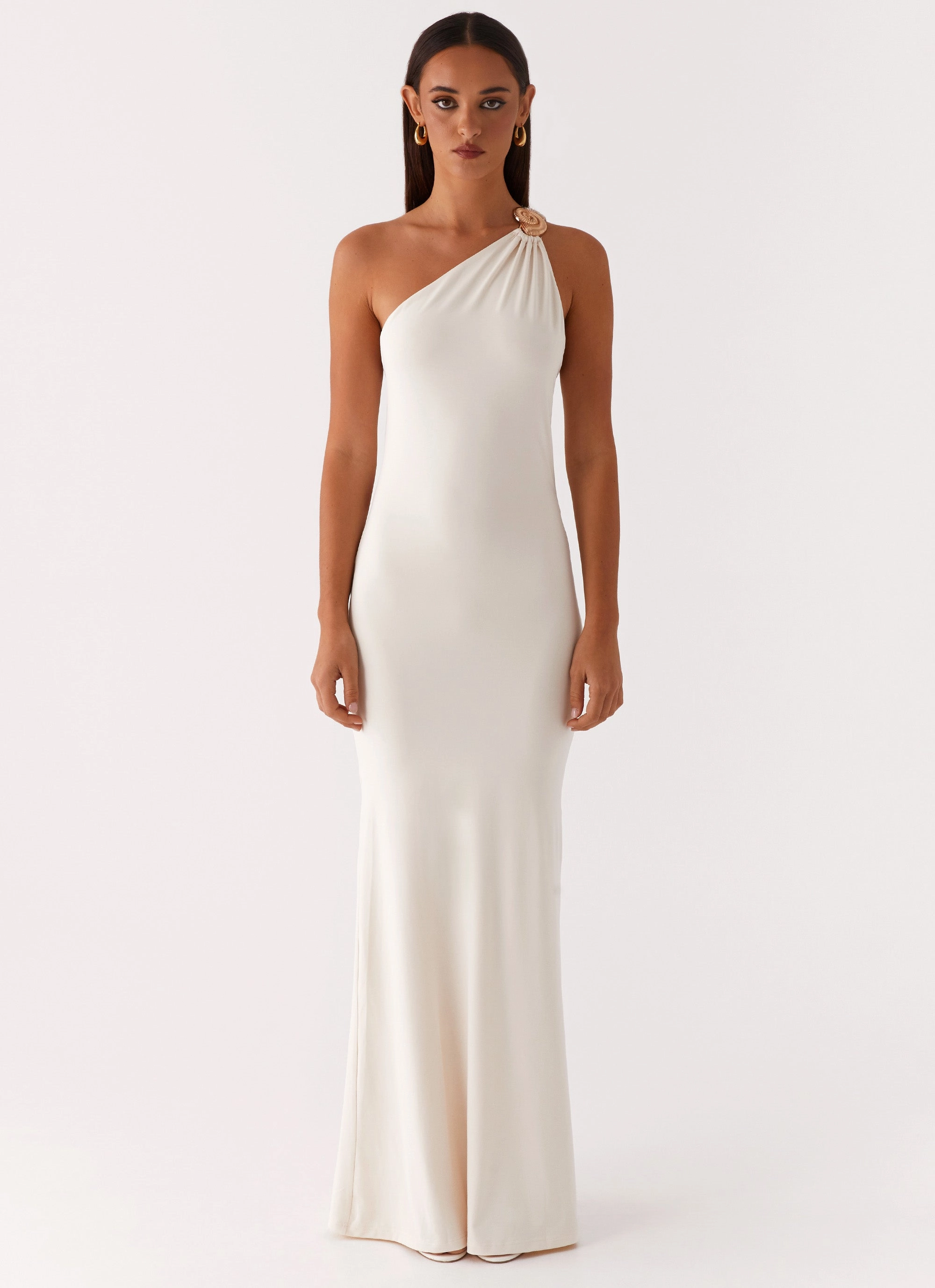 Collared Infinity Maxi Dress - Ivory