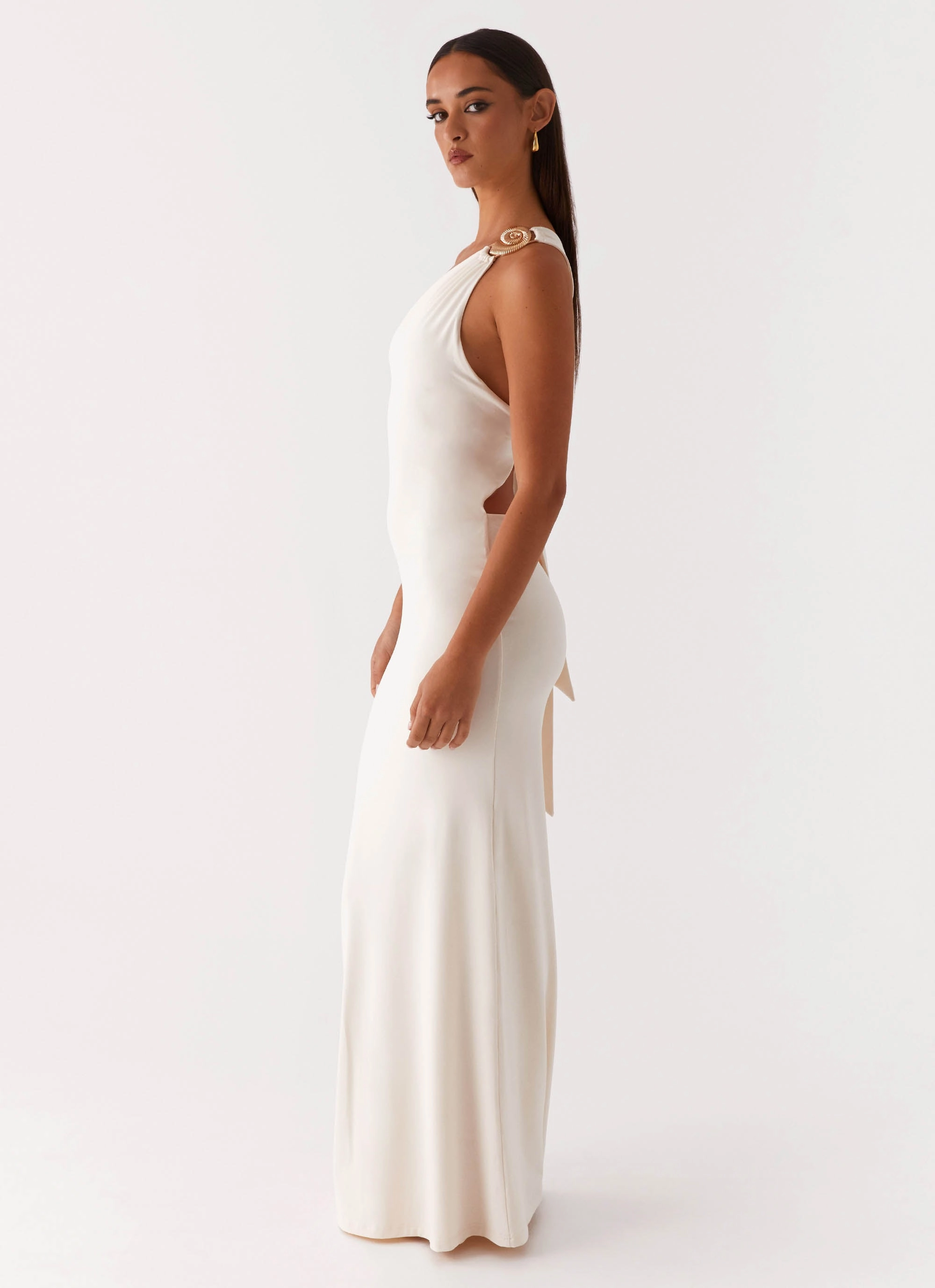 Infinity Maxi Dress - Ivory Sophisticated Tailoring Simple Ease