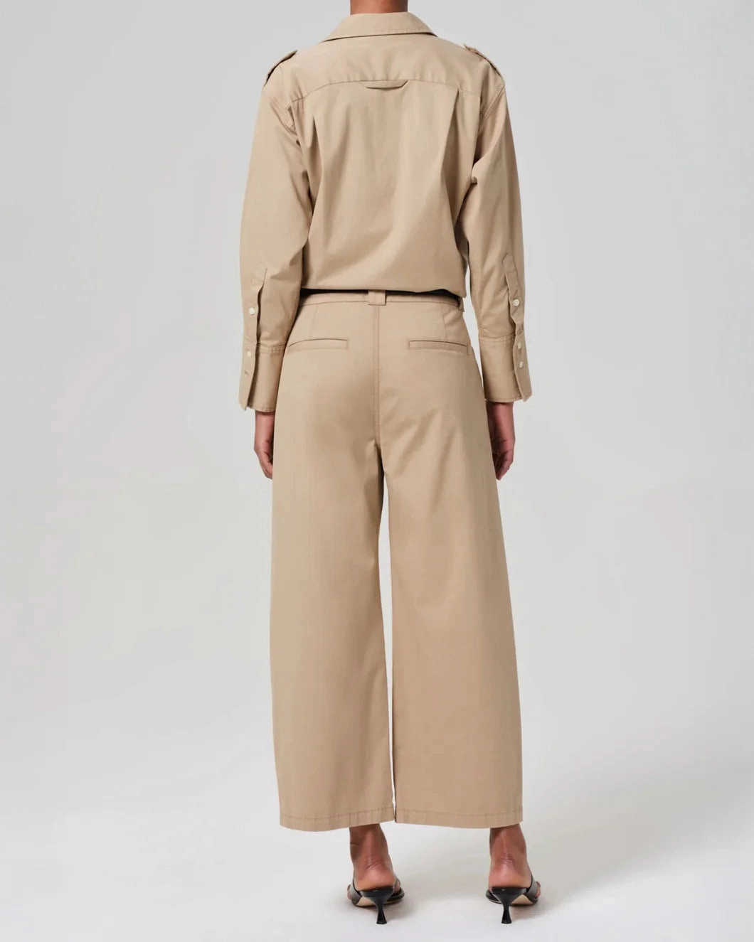 Shape Retention Versatile Comfort Cara Cropped Pleated Trouser in Catalina