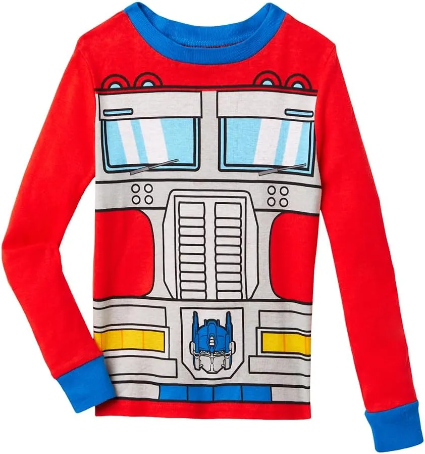 Transformers Little/Big Boy's 4 Piece Cotton Pajama Set