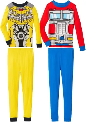 Transformers Little/Big Boy's 4 Piece Cotton Pajama Set
