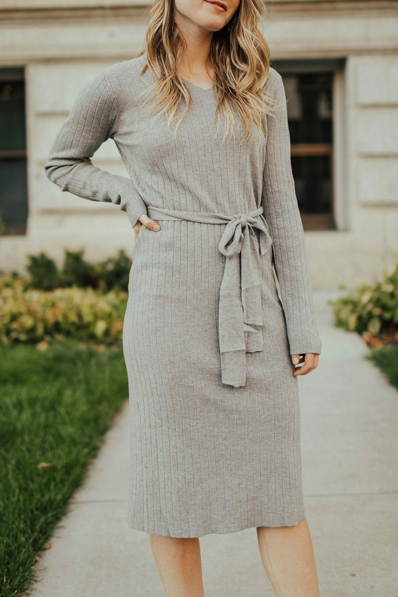 Amy Dress Heather Grey Happy Glow Semi Sheer