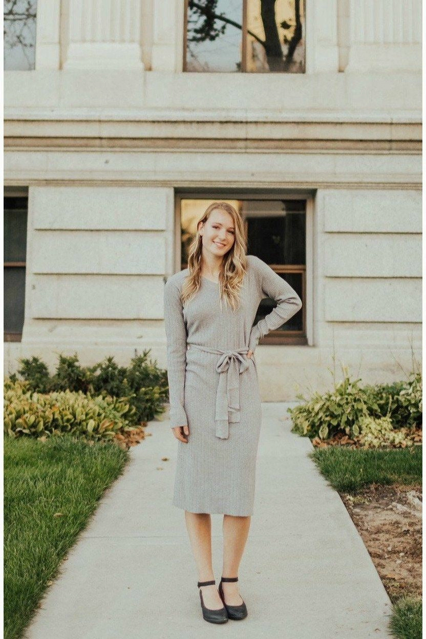 Smart Look Olive Fresh Amy Dress Heather Grey