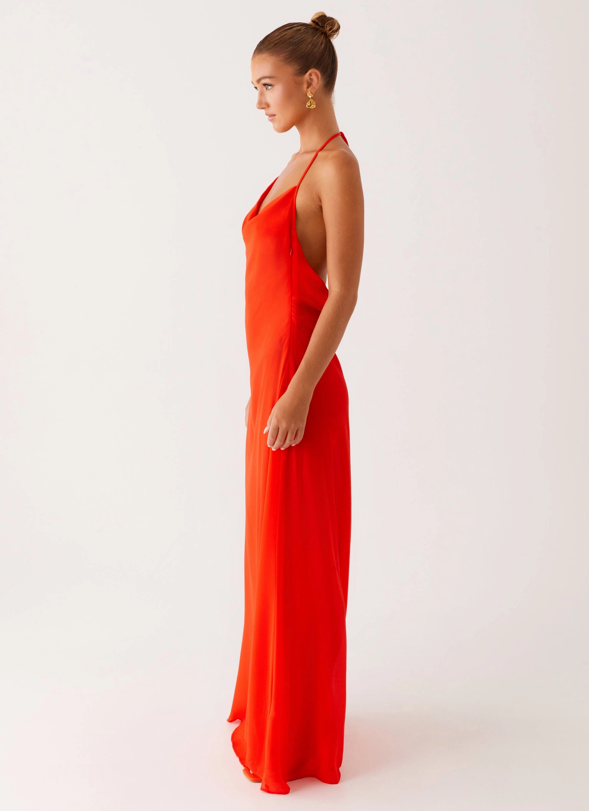 Formal Setting Peach Tone Fantasy Maxi Dress - Orange