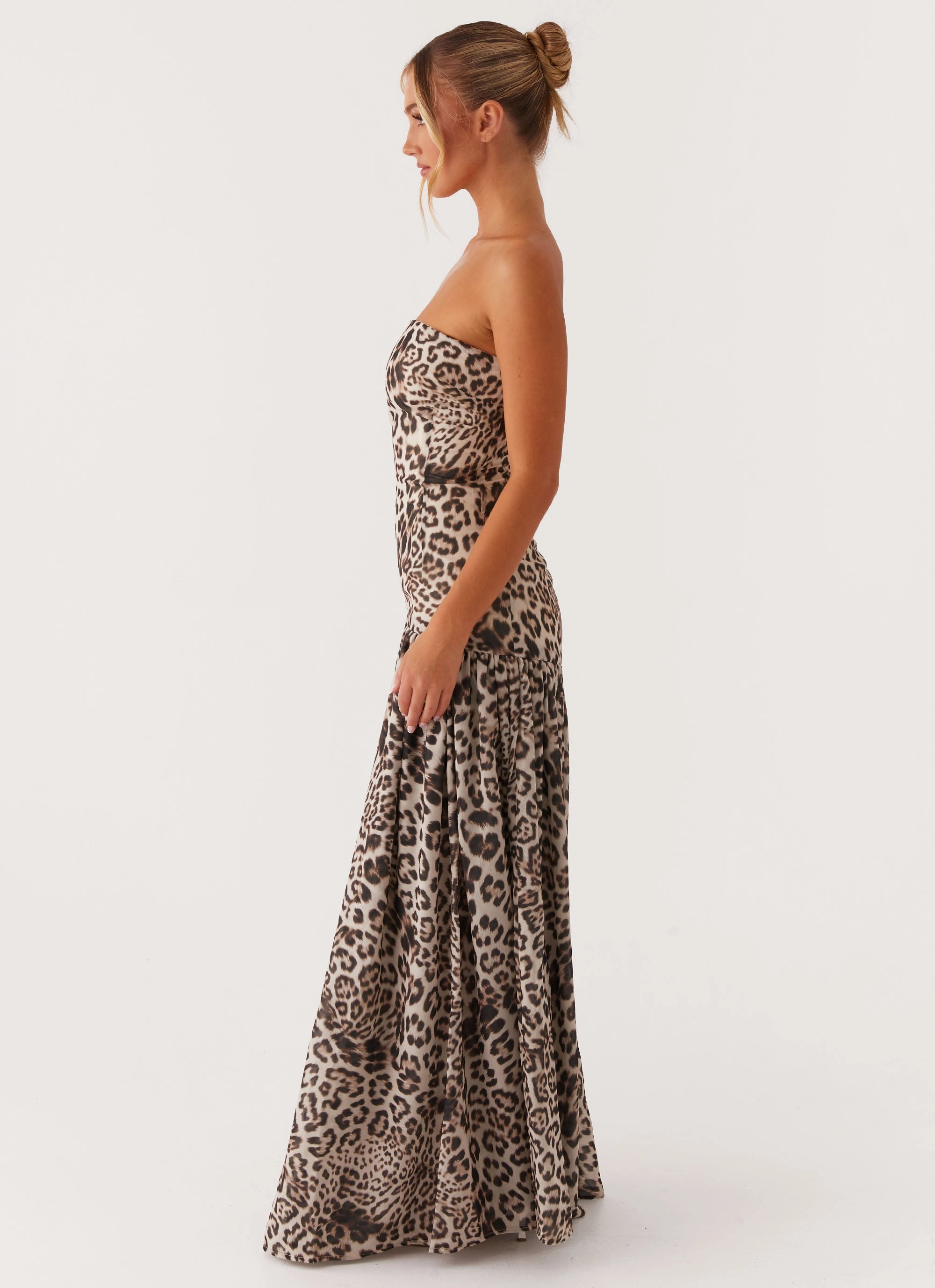 Eden Strapless Maxi Dress - Leopard Modern Movement