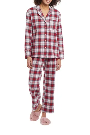Tribal 2-Piece Flannel Pajama Set 7235O-4511-2919 Christmas Red - 1 ONLY SIZE X-SMALL - 20% OFF