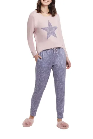Tribal 2-Piece Pajama Set 7593O-4518-2911 Blue Morn - 1 ONLY SIZE XXL - 20% OFF