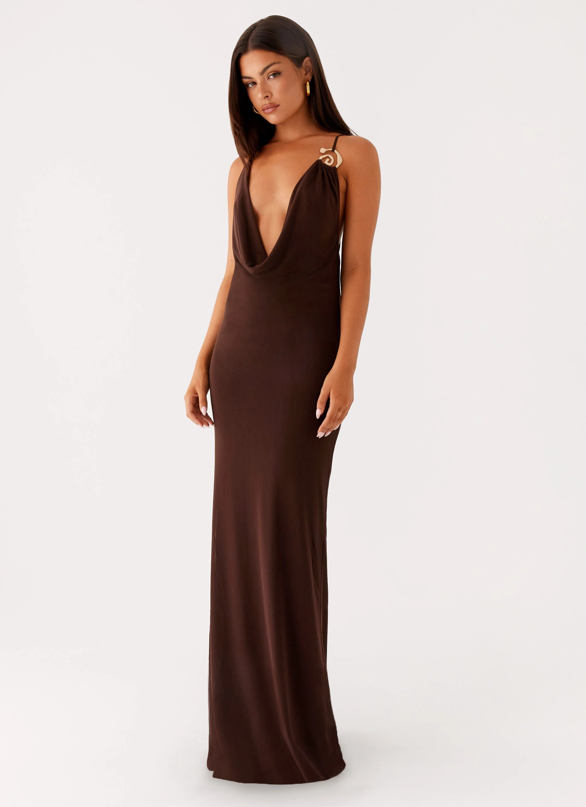 Game Player Maxi Dress - Chocolate Stylish Choice