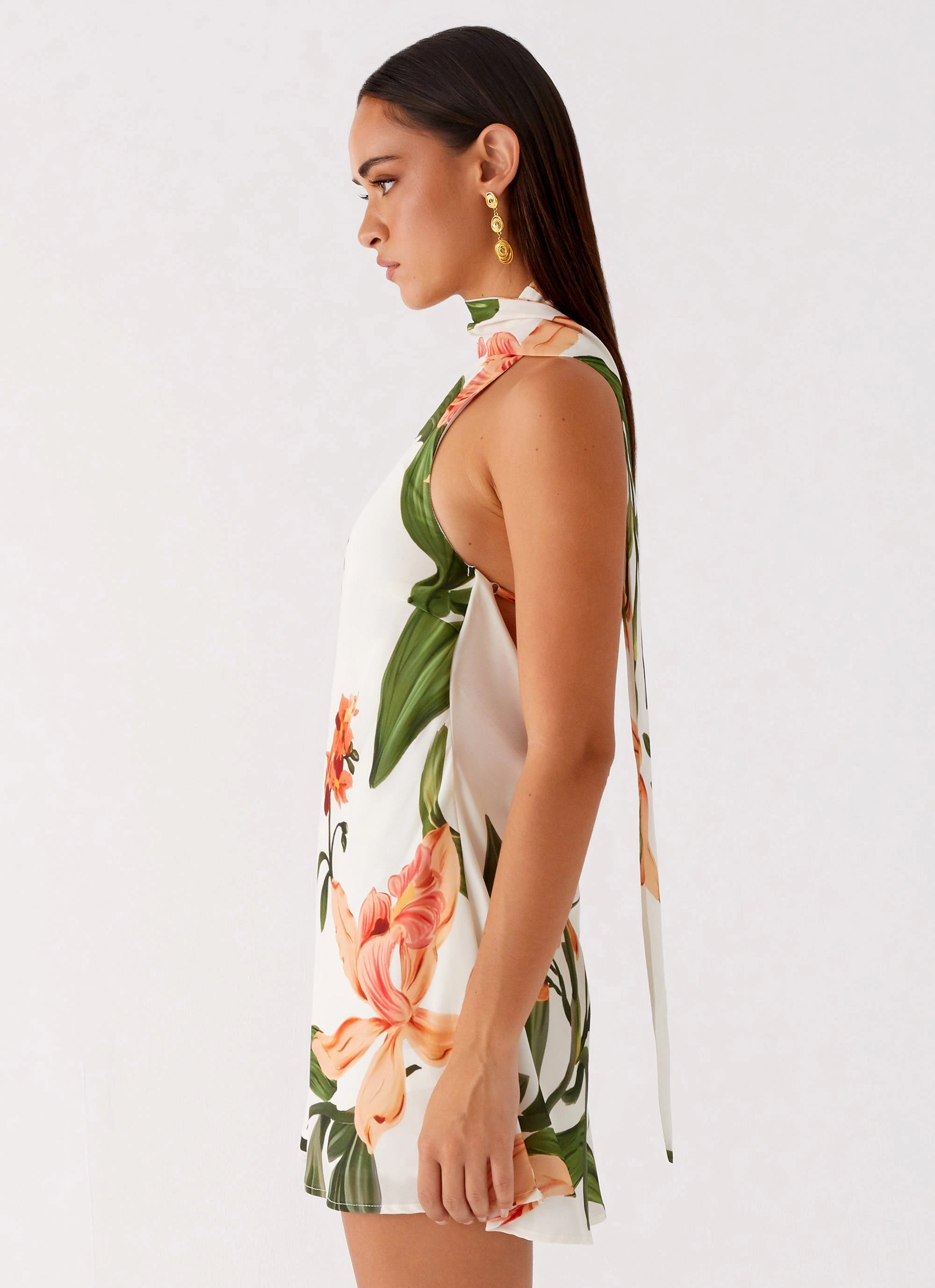 Walk Mood Trisha Mini Dress - Floral Print