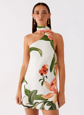 Trisha Mini Dress - Floral Print Silky-Feel