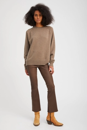 Truffle Leather Ankle Flare No Shrink Material All-Purpose Comfort