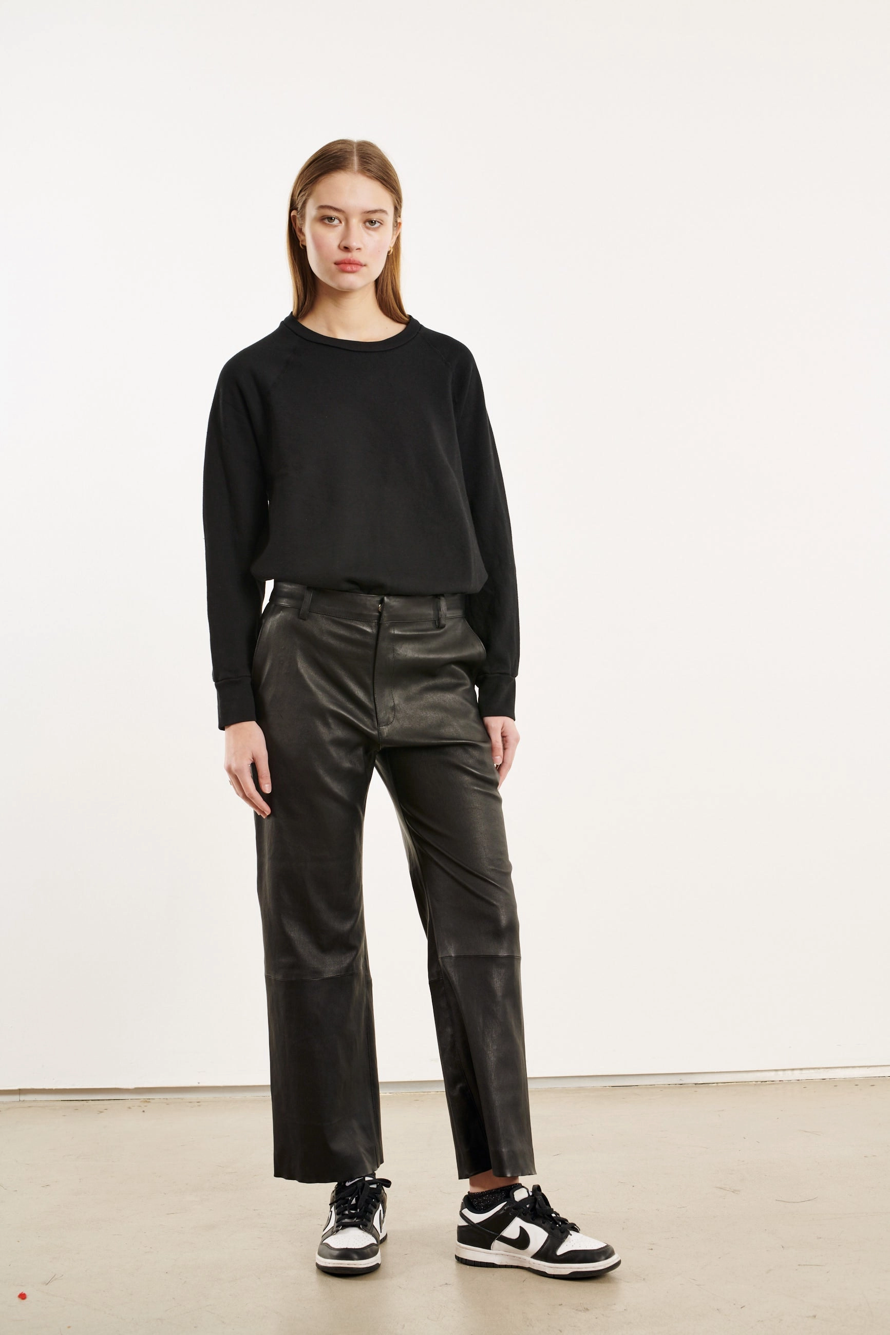 Stretchable Blend Black Raglan Sweater