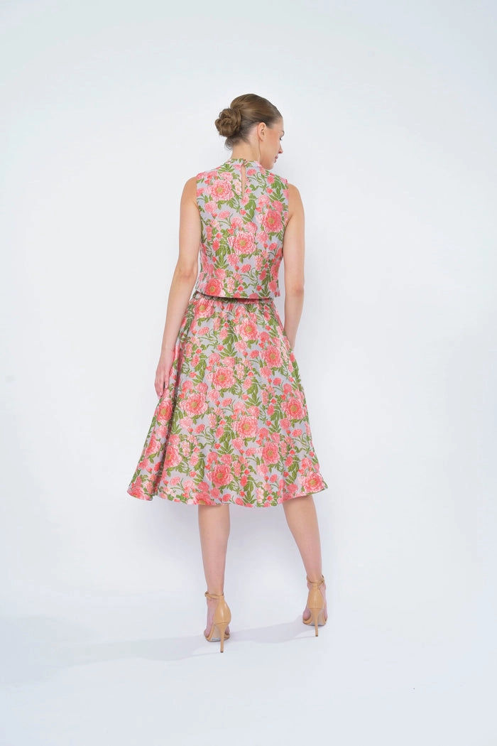 Tulip Skirt in Peach Begonia Luxury Feel Erasable Crease