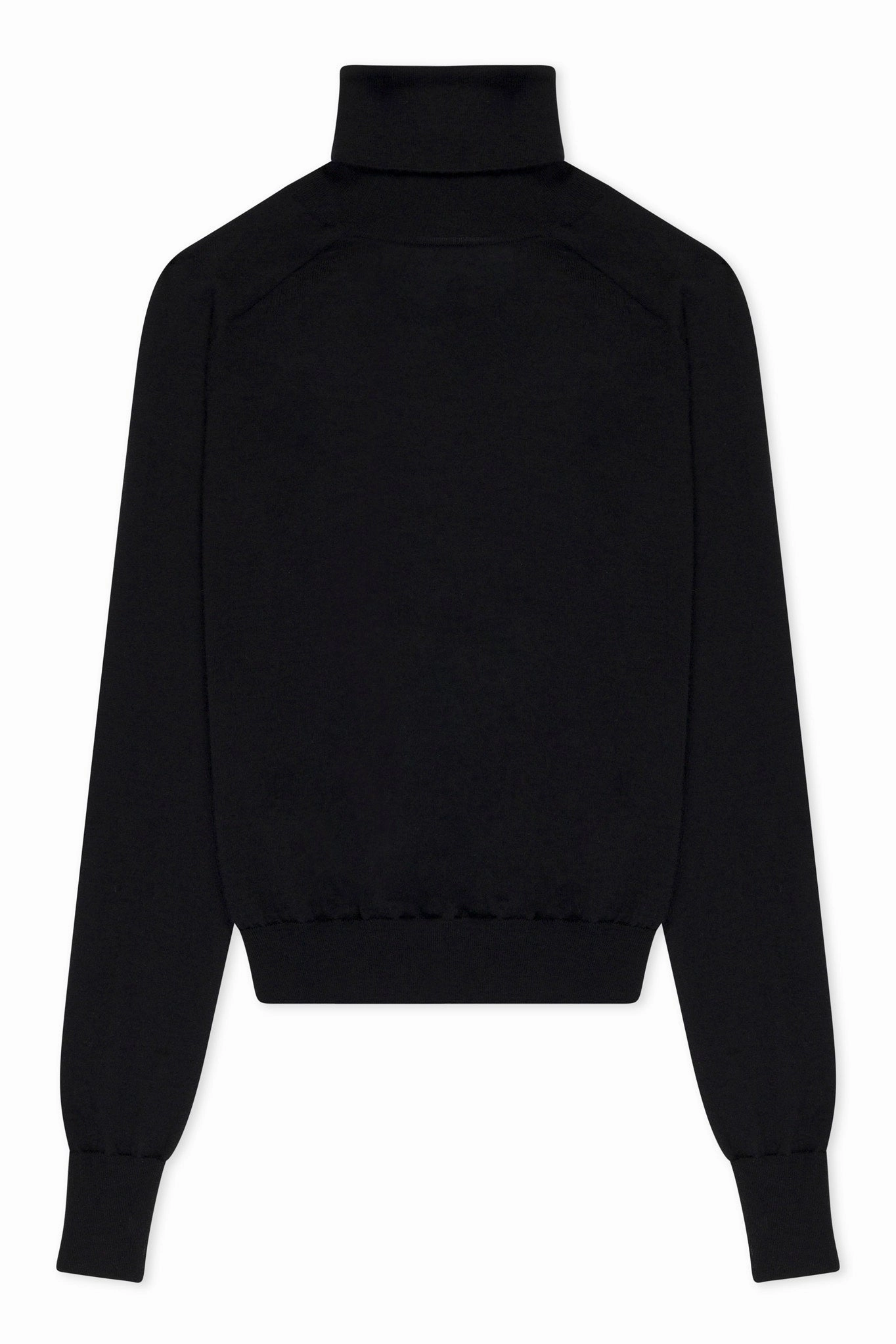 Black Cashmere Turtleneck Sweater Mesh Panel Details AntiBacterial Coating