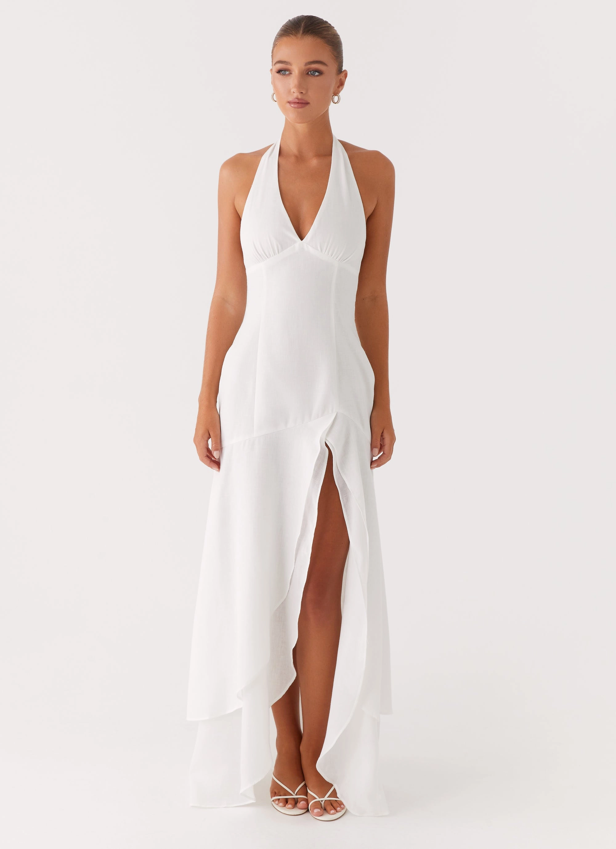 Turu Maxi Dress - White Seasonal Style Sharp Edge