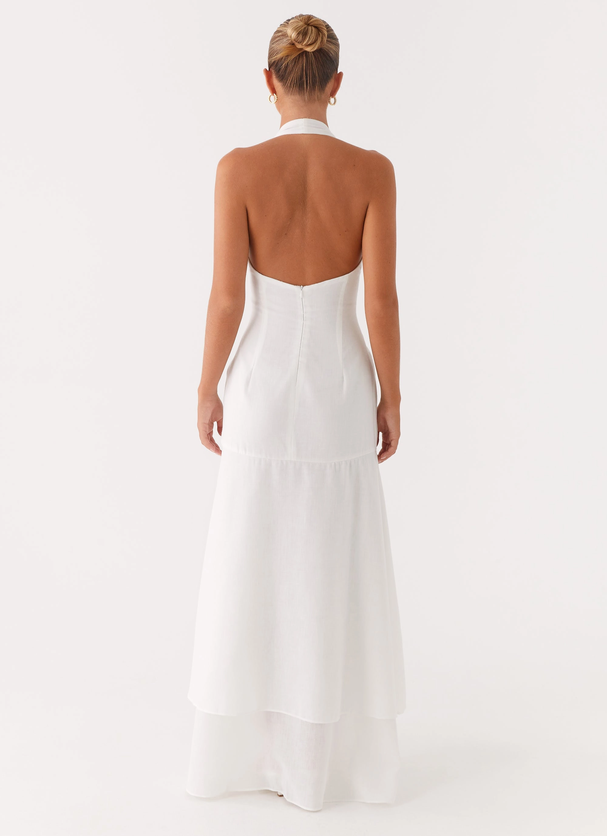 Comfy Layers Gradient Shade Turu Maxi Dress - White