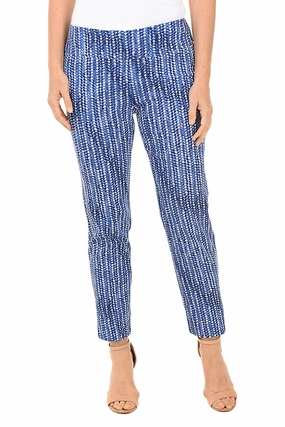 Flex Movement Plaid detail Twilight Sky Pull-On Ankle Pant