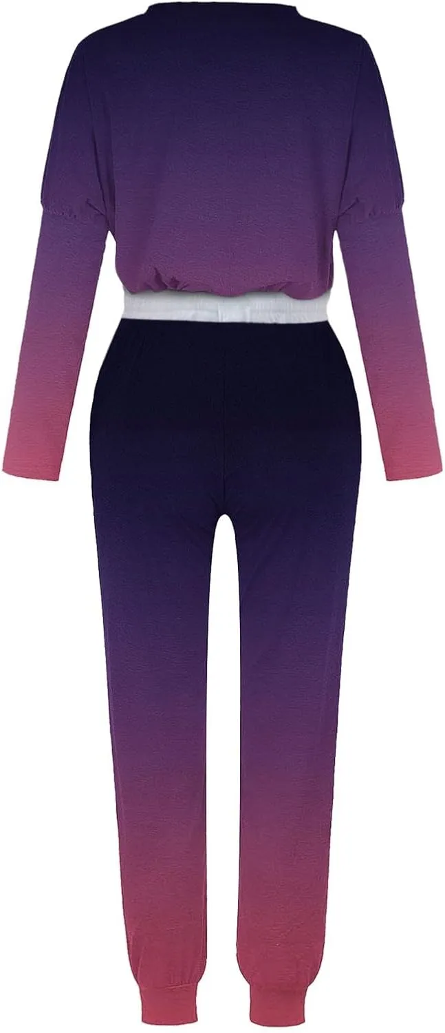 Two Piece Sets for Women Top Pants Sets Long Sleeve Wear Sports Suit Spring Fall Matching Sweatsuit Womens