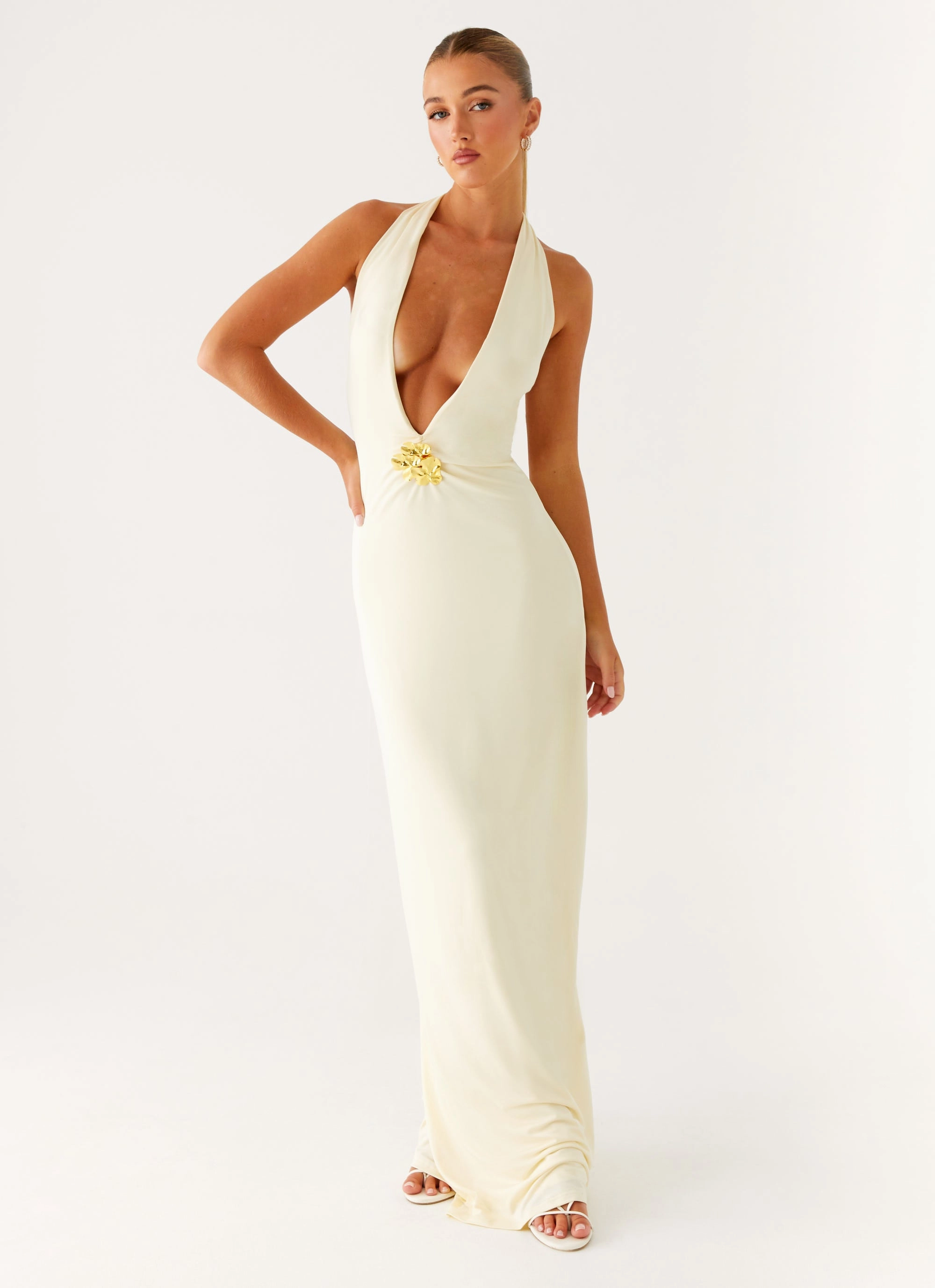 Delicate Lines Seasonal Mood Spirit Maxi Dress - Yellow