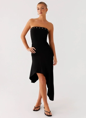 Unapologetic Midi Dress - Black Flattering Shape Wear