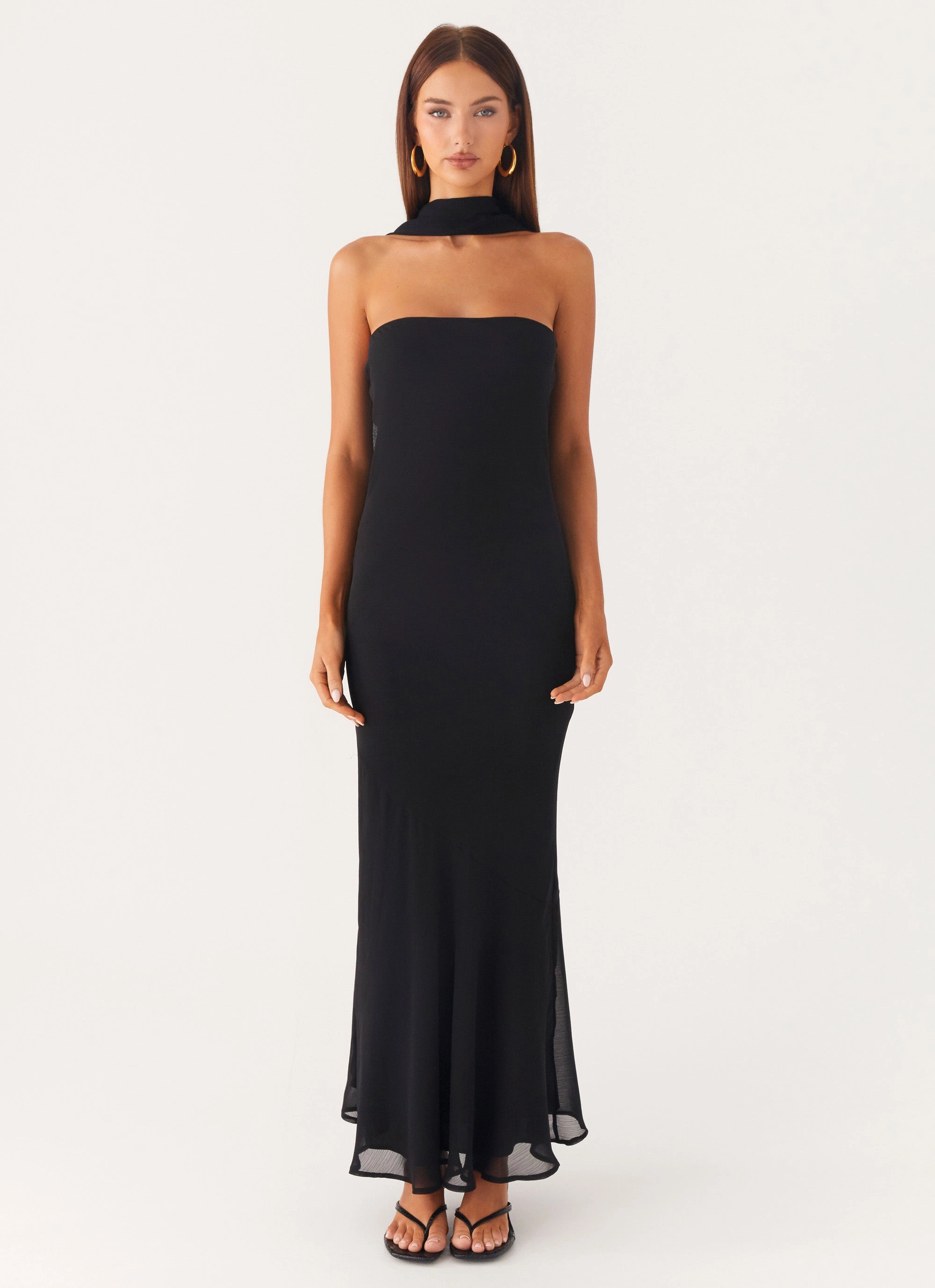 Under the Pagoda Maxi Dress - Black Smart Layers Celebration Wear