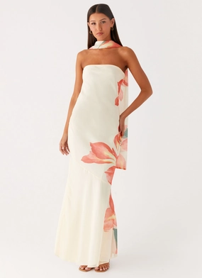 Under The Pagoda Maxi Dress - Siena Floral Chic Appeal Comfortable Layering